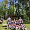 Stavanie májového stromu na bôriku 30.4.2024 - výstúpenie detí z MŠ Nitrianske Pravno