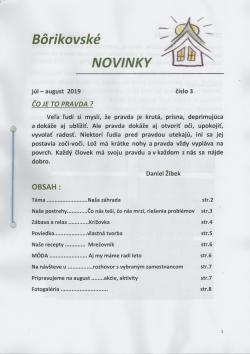 Bôrikovské novinky 3/2019